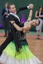 Puschin Aleksey and Makovskaya Valeriya Perform Youth-2 Standard Program on National Championship Royalty Free Stock Photo